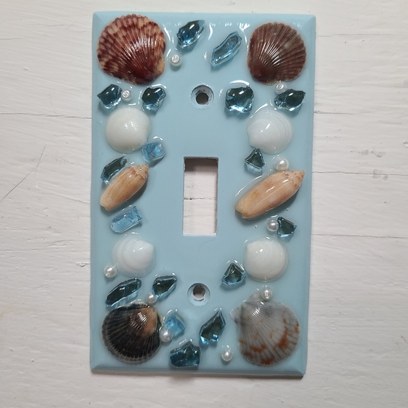 Decorative cover light switch plate coastal beach shells - Picture 3 of 4